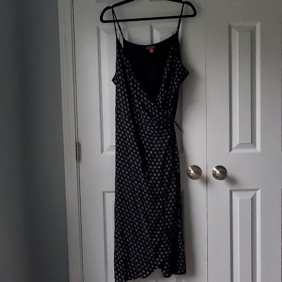 Vince Camuto Island Imprints Midi Wrap Dress Black XL - Picture 6 of 12